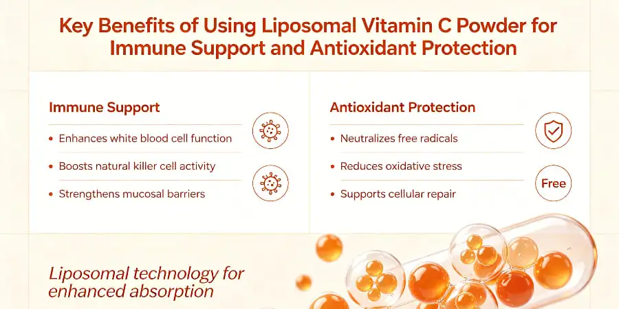 Key Benefits of Using Liposomal Vitamin C Powder for Immune Support and Antioxidant Protection Key Benefits of Using Liposomal Vitamin C Powder for Immune Support and Antioxidant Protection